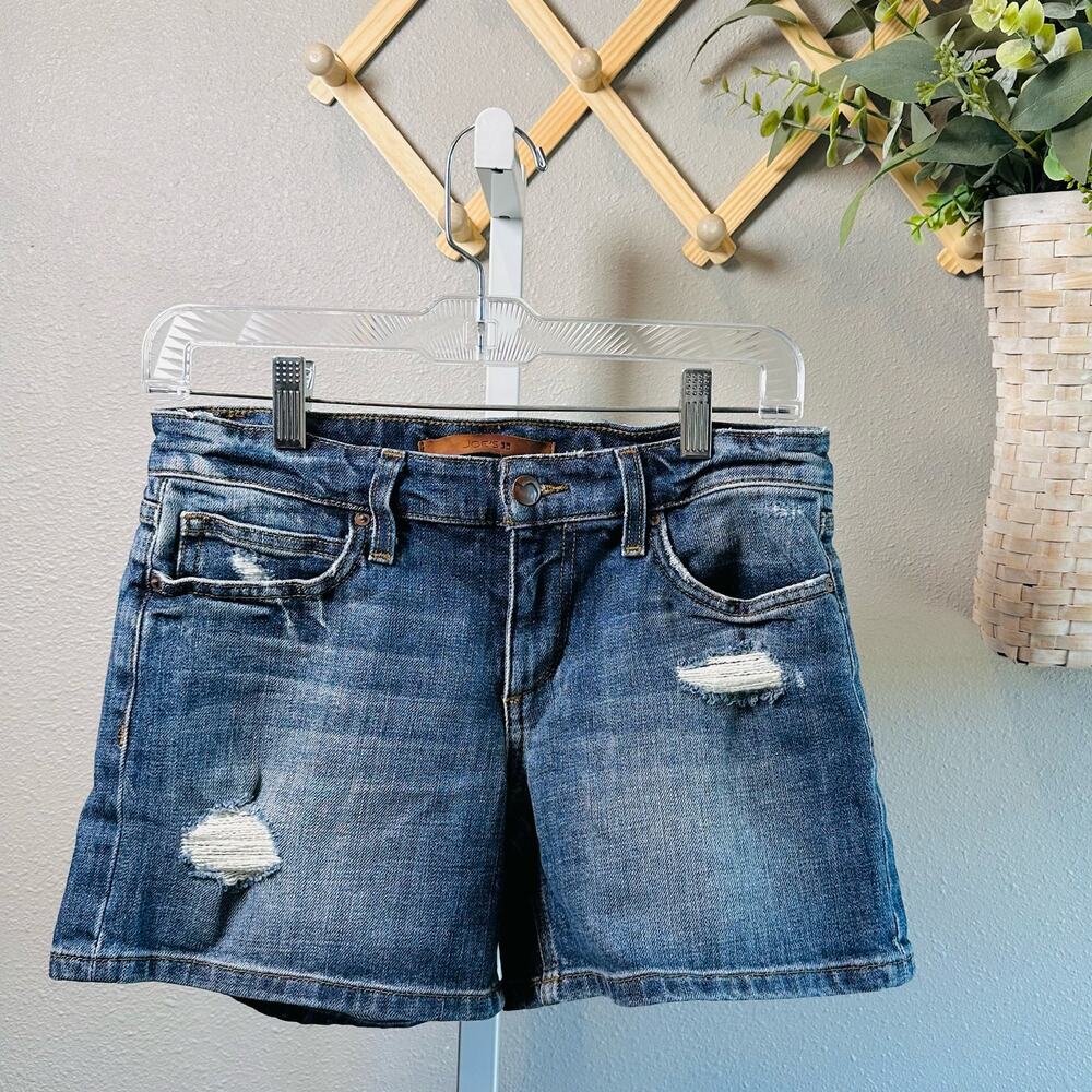 Joe's, Distressed Denim Shorts, US Women's 25 Jean Shorts Medium Wash Low-Rise